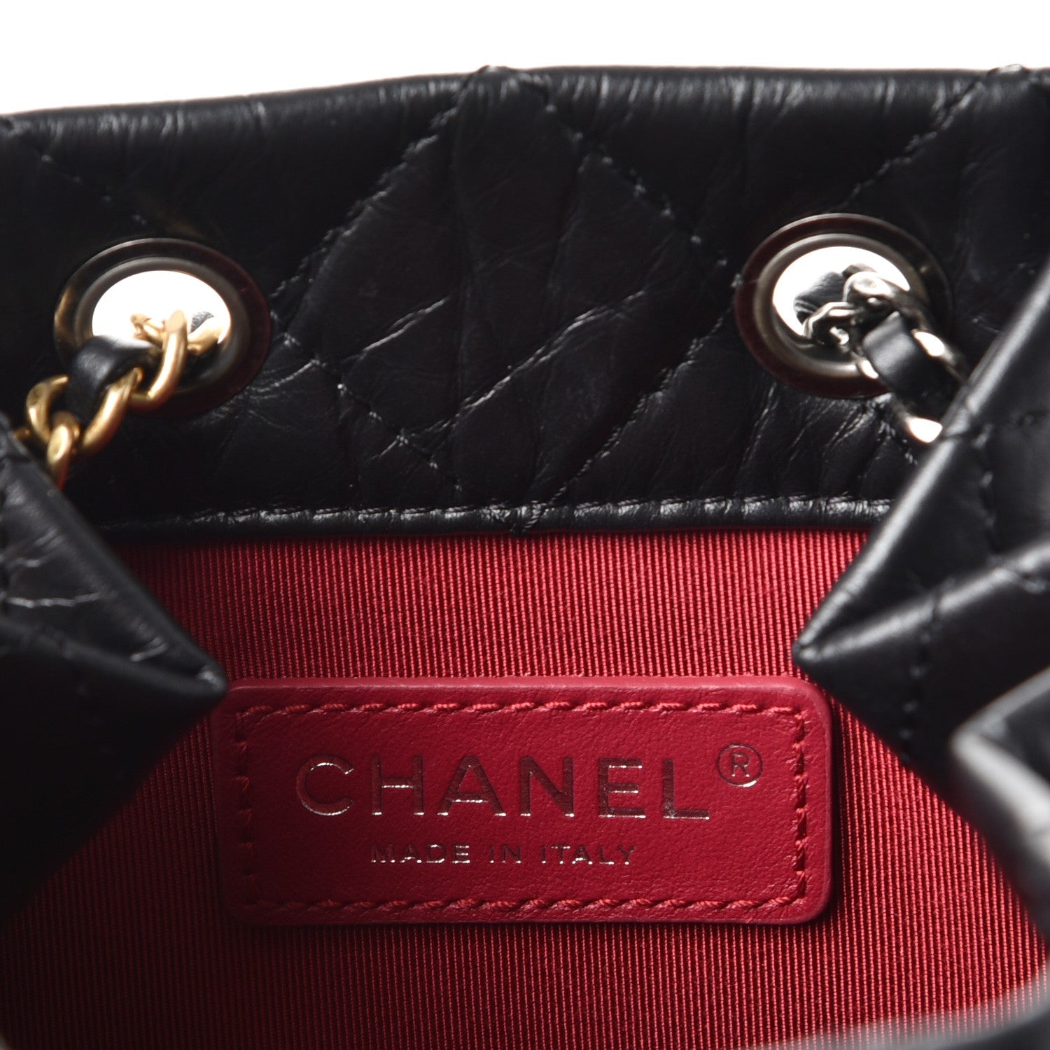 Chanel Aged Calfskin Quilted Gabrielle Backpack Black 6 of 8
