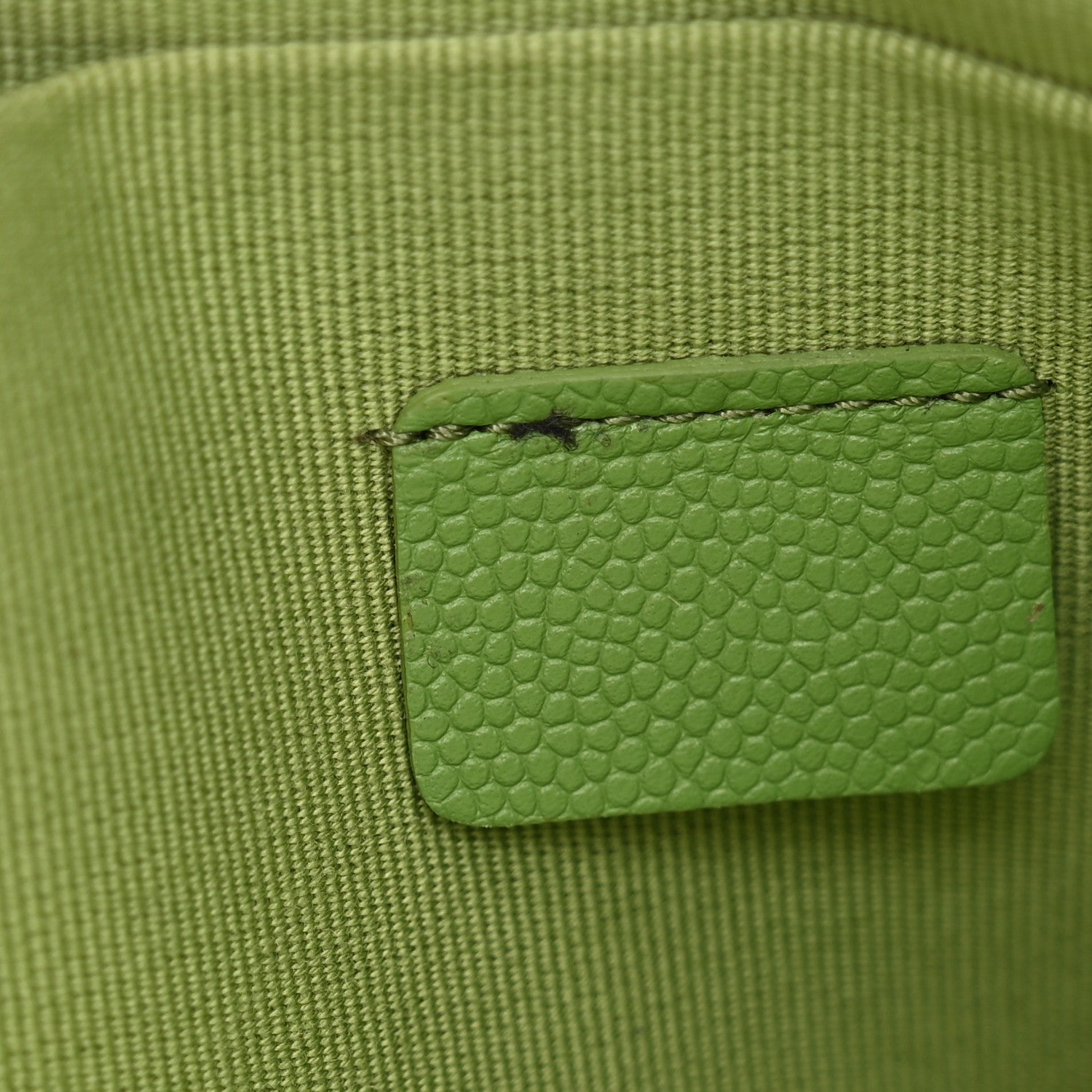 Chanel Caviar Quilted Cosmetic Case Green 8 of 10