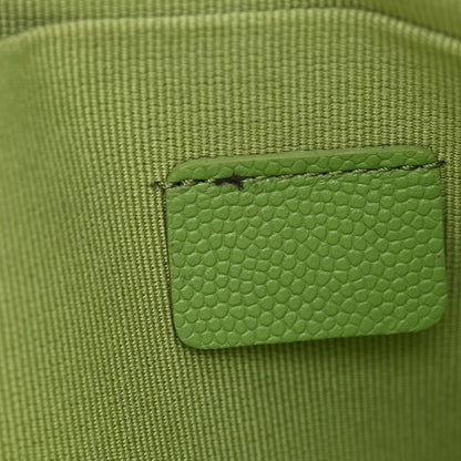 Chanel Caviar Quilted Cosmetic Case Green 8 of 10