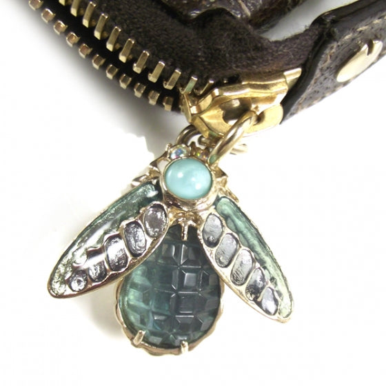 Monogram Bumble Bee Charm Pochette Ebony