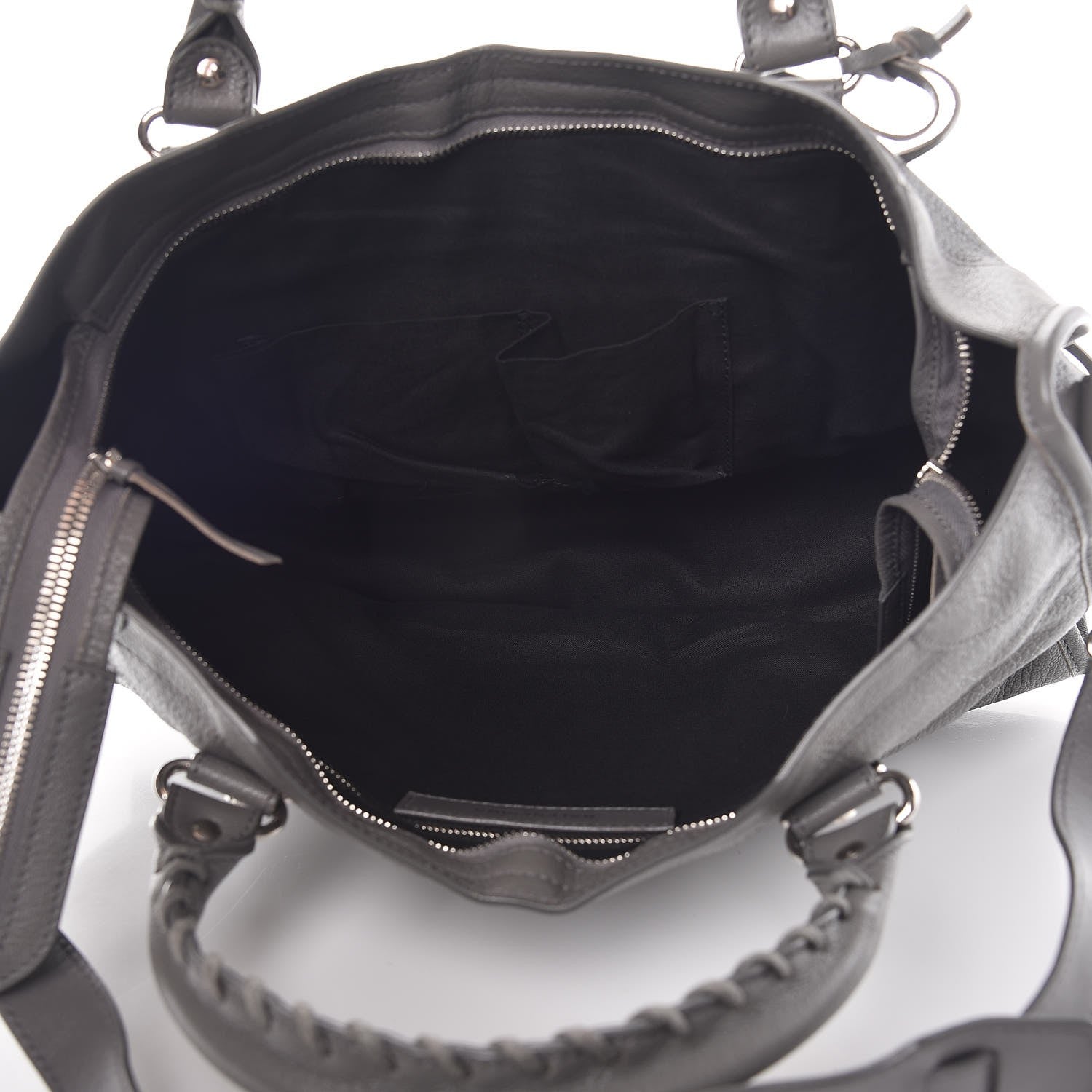 Balenciaga Chevre Silver Metallic Edge Hardware City Gris Acier 6 of 9