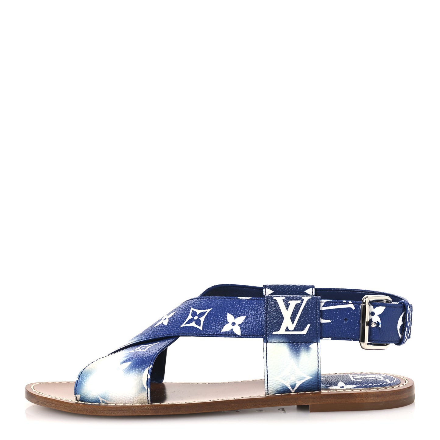 Monogram Escale Palma Flat Sandals 40 Blue