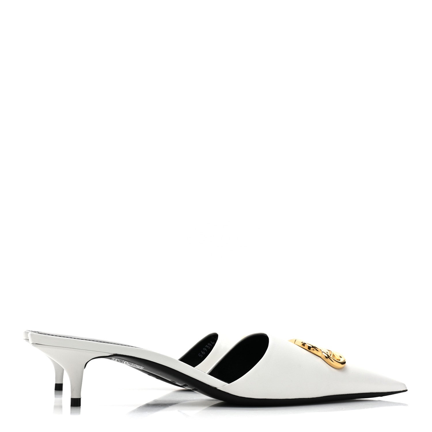 Balenciaga Soft Nappa BB Square Knife Pointed Toe 40mm Mules 40 White 4 of 8