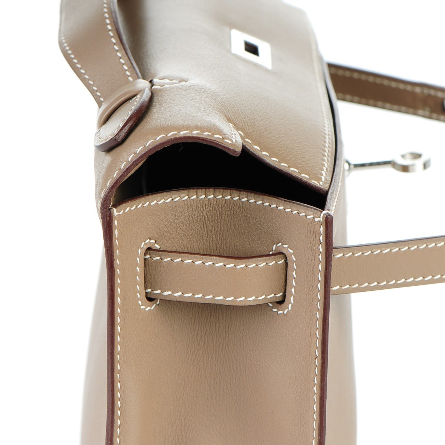 Hermes Swift Kelly Pochette Clutch Etoupe 12 of 17