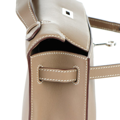 Hermes Swift Kelly Pochette Clutch Etoupe 12 of 17