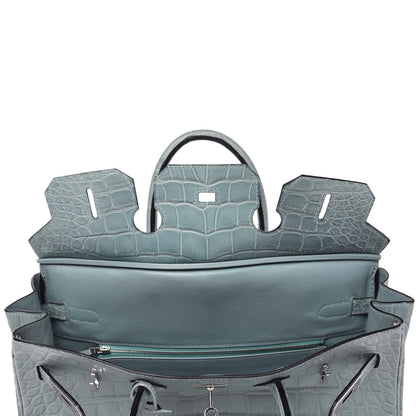 Hermes Matte Alligator Birkin 35 Ciel 10 of 33