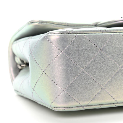 Chanel Iridescent Calfskin Quilted Mini Rectangular Flap Light Purple 8 of 9