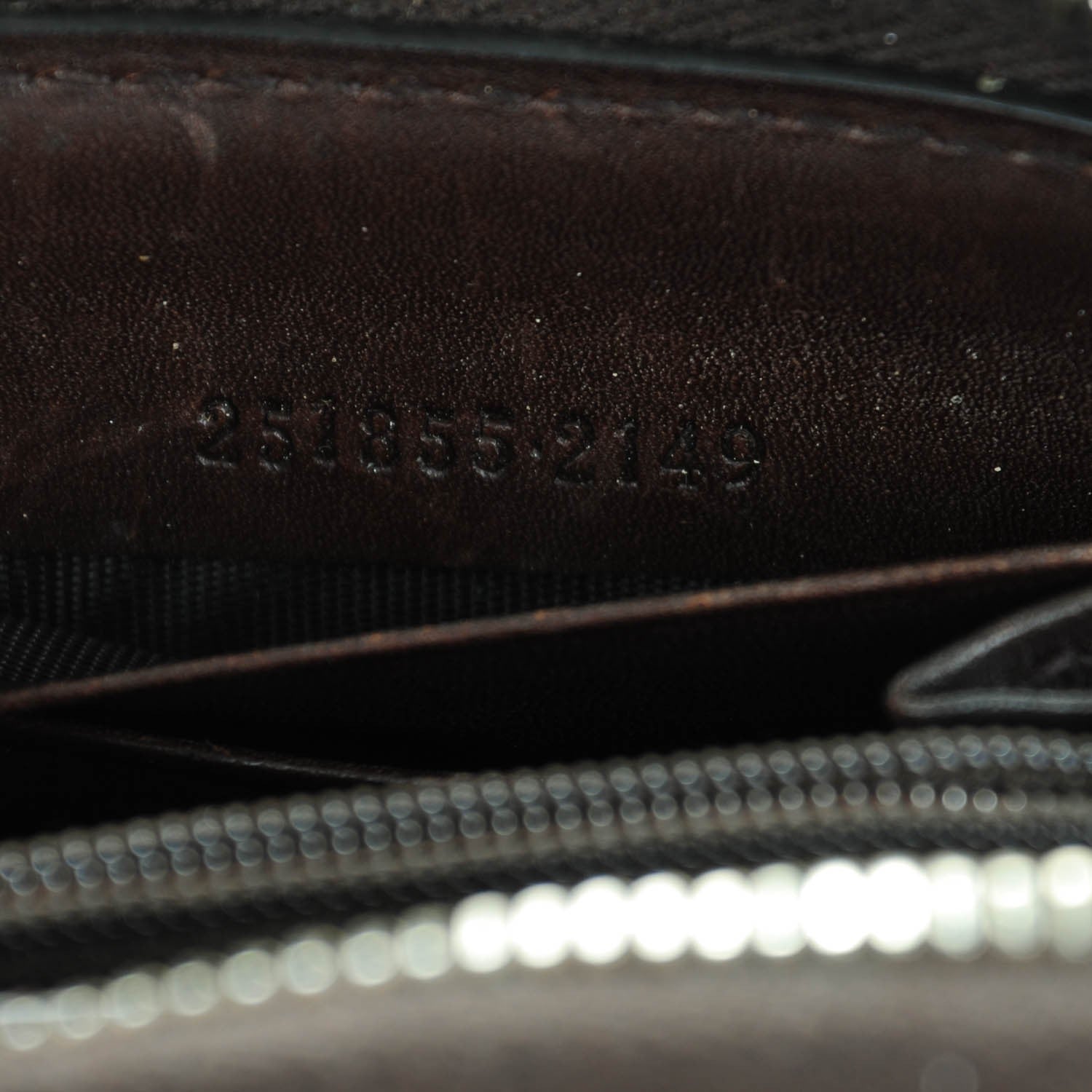 Gucci Calfskin Web Zip Around Wallet Dark Brown 7 of 7