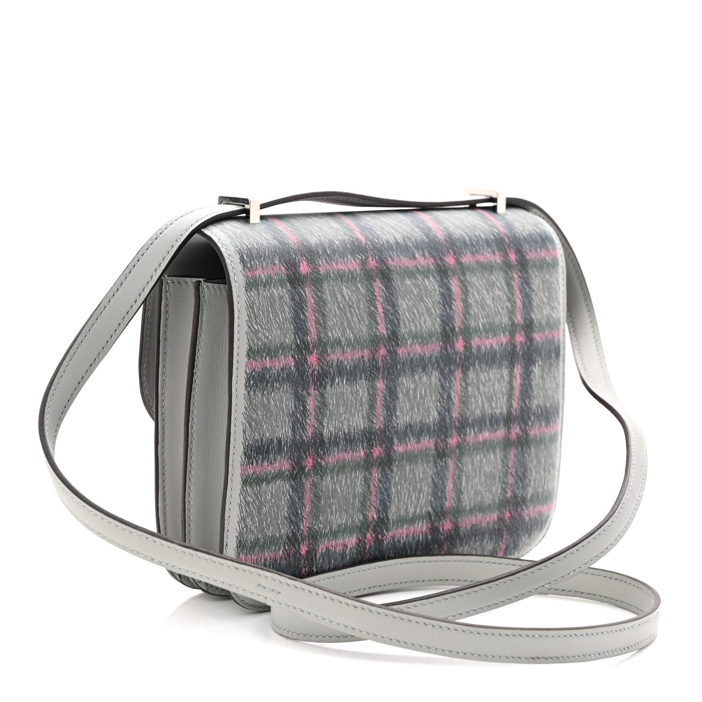 Swift Tartan Printed Constance 18 Bleu Glacier