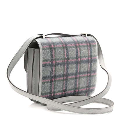 Hermes Swift Tartan Printed Constance 18 Bleu Glacier 4 of 12