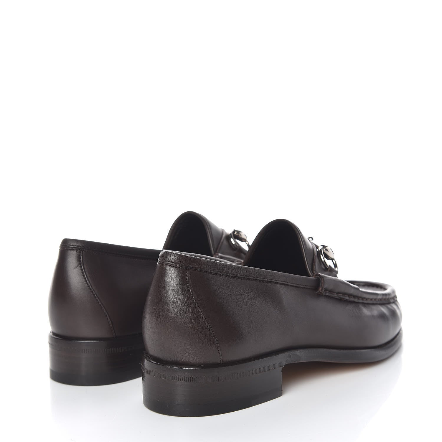 Gucci Calfskin Mens 1953 Horsebit Loafers 5.5 Marrone 4 of 8