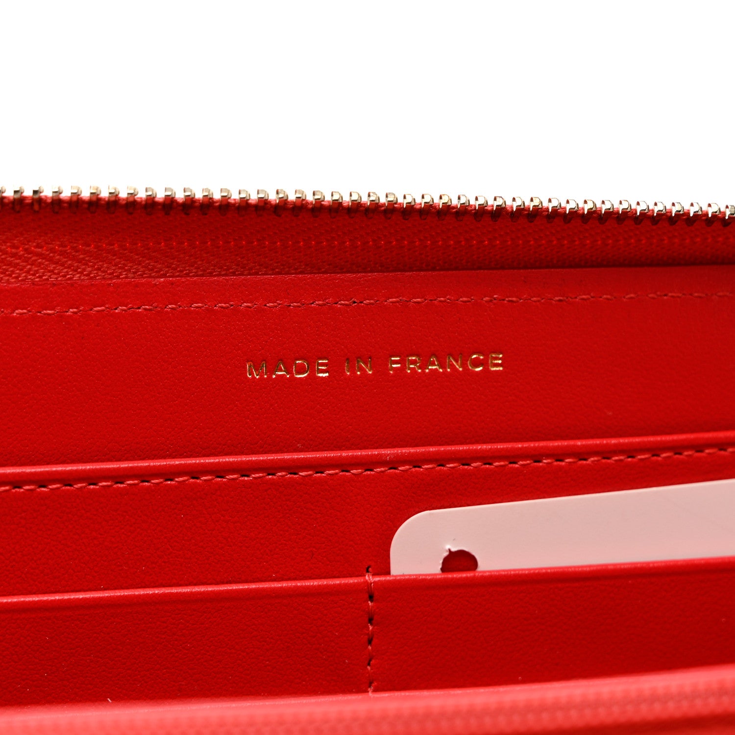 Chanel Caviar Quilted Large Gusset Zip Around Wallet Red 6 of 8