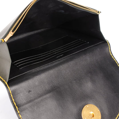 Celine Smooth Calfskin Orb Clutch Khaki 5 of 8