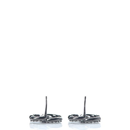 Chanel Crystal CC Earrings Silver 5 of 6