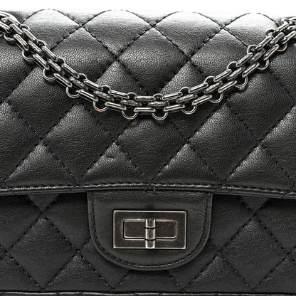 Chanel Metallic Sheepskin Quilted 2.55 Reissue Mini Flap Dark Silver 8 of 12