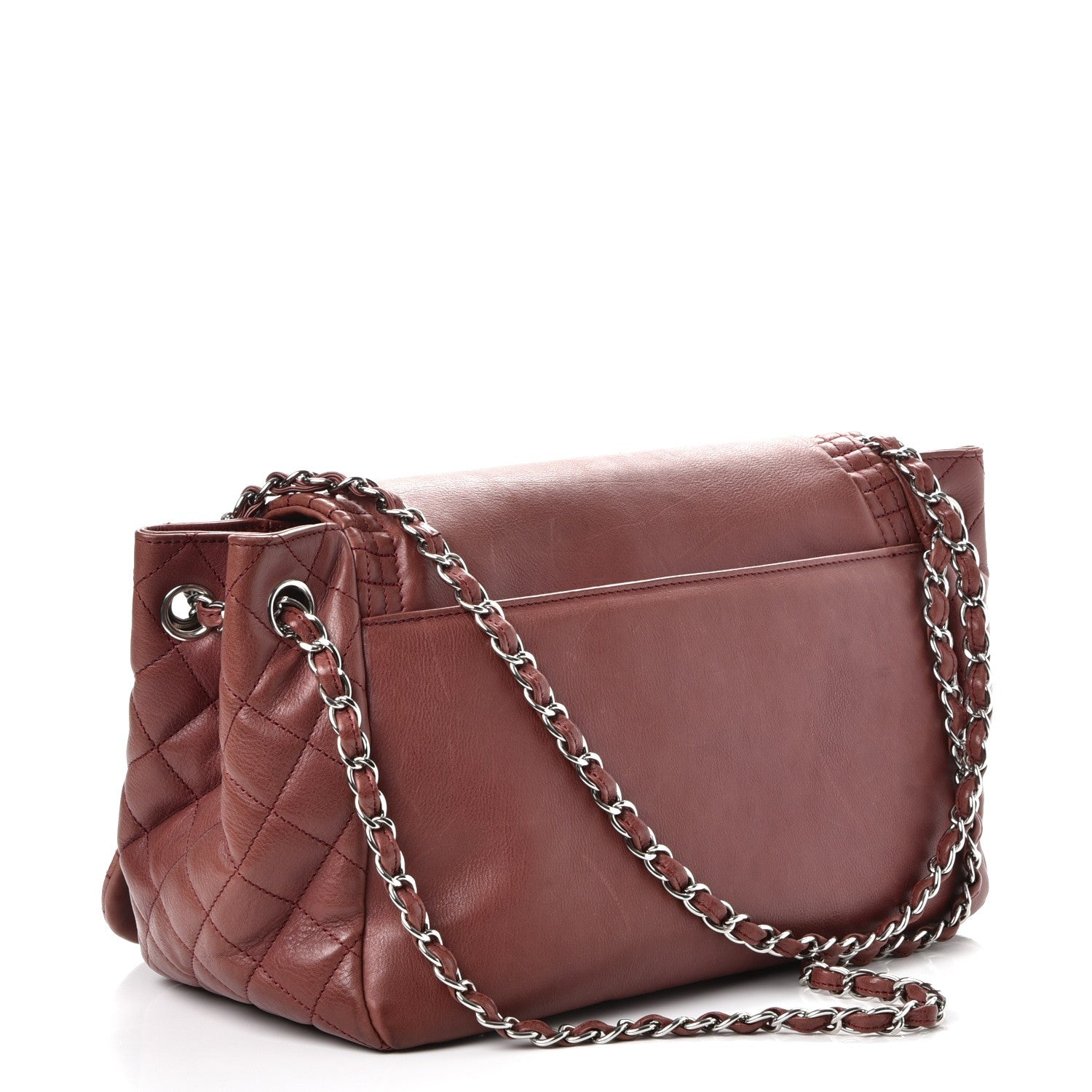 Chanel Calfskin Coco Bengal Accordion Flap Dark Pink 3 of 11