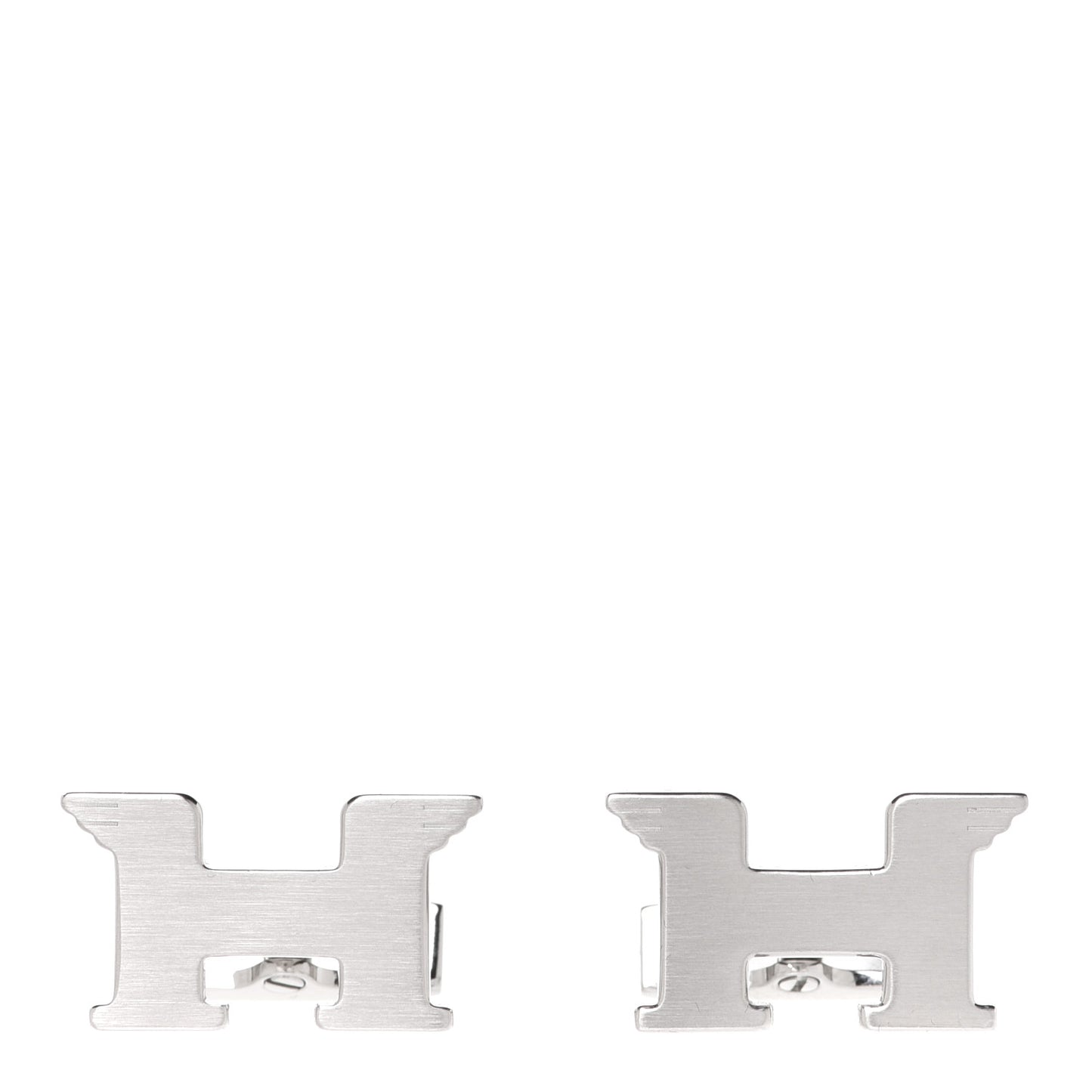 Brushed Palladium Pegase H Cufflinks Silver