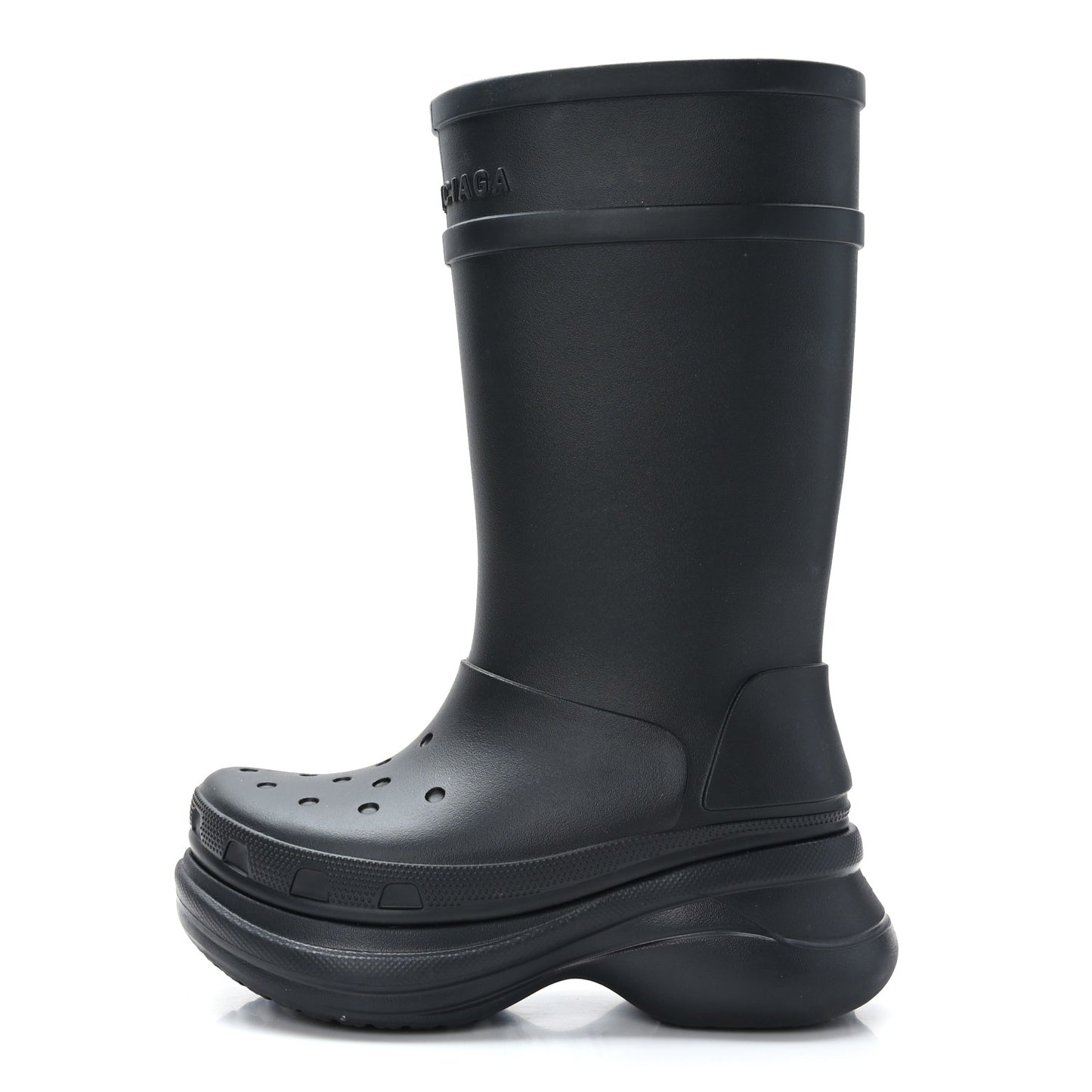X CROCS Rubber Womens Rain Boots 37 Black