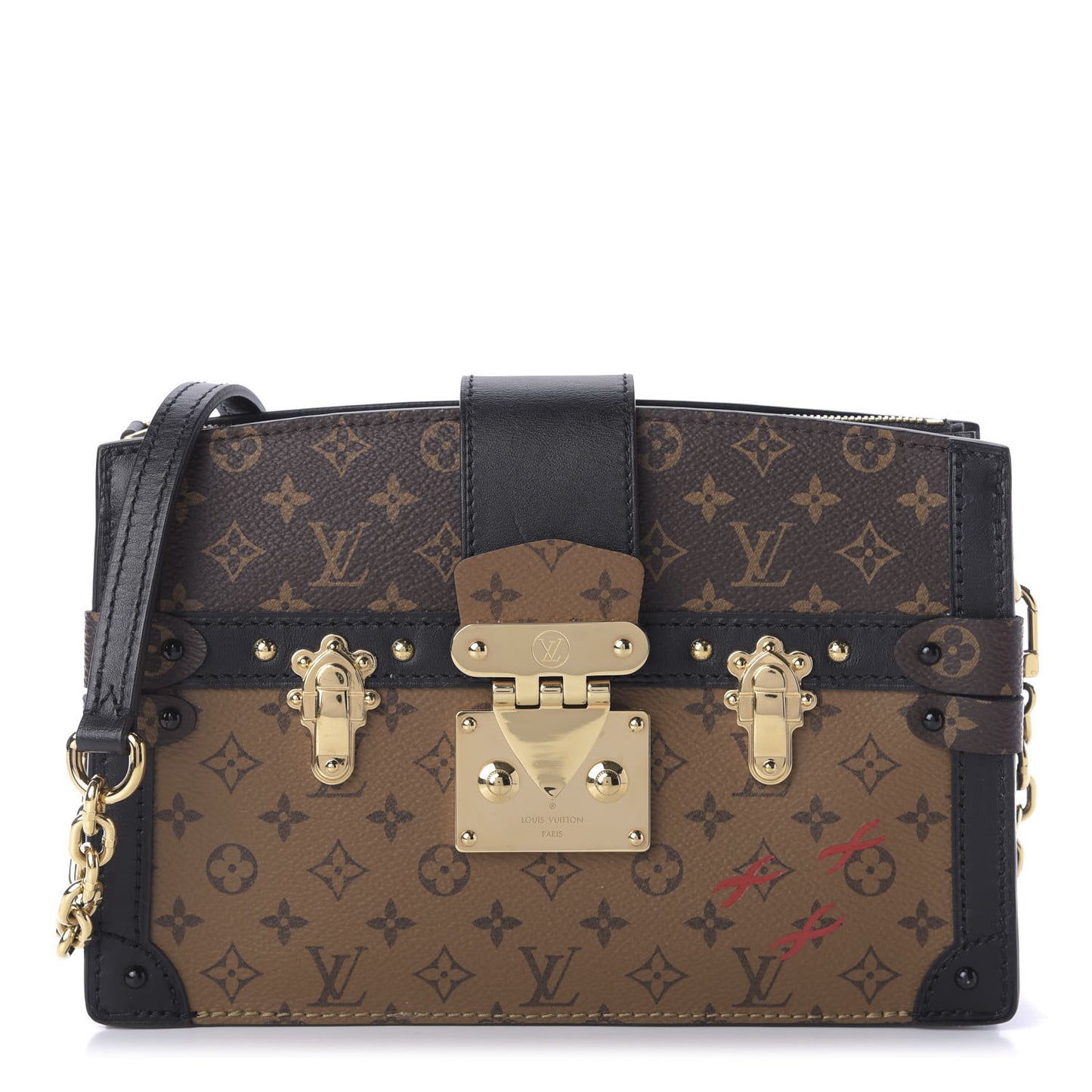 Reverse Monogram Trunk Clutch