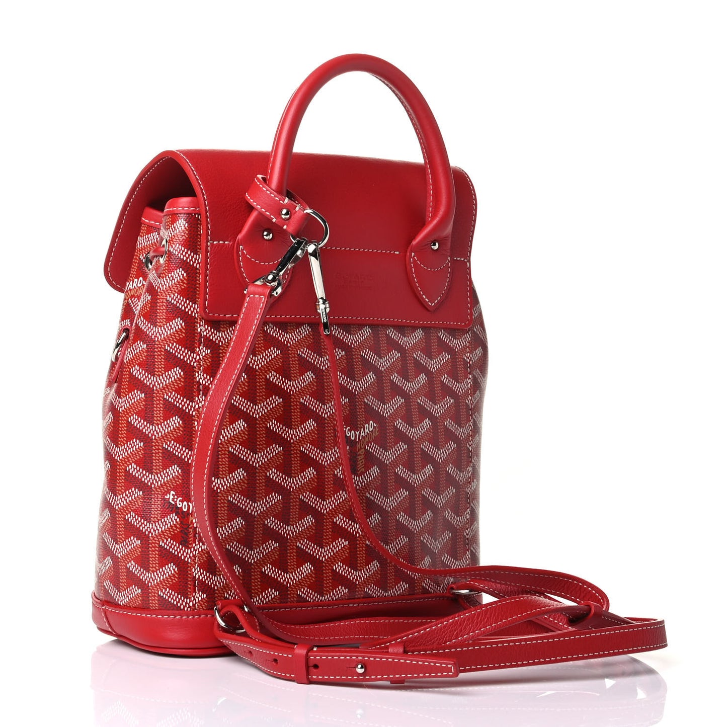 Goyardine Calfskin Mini Alpin Backpack Red