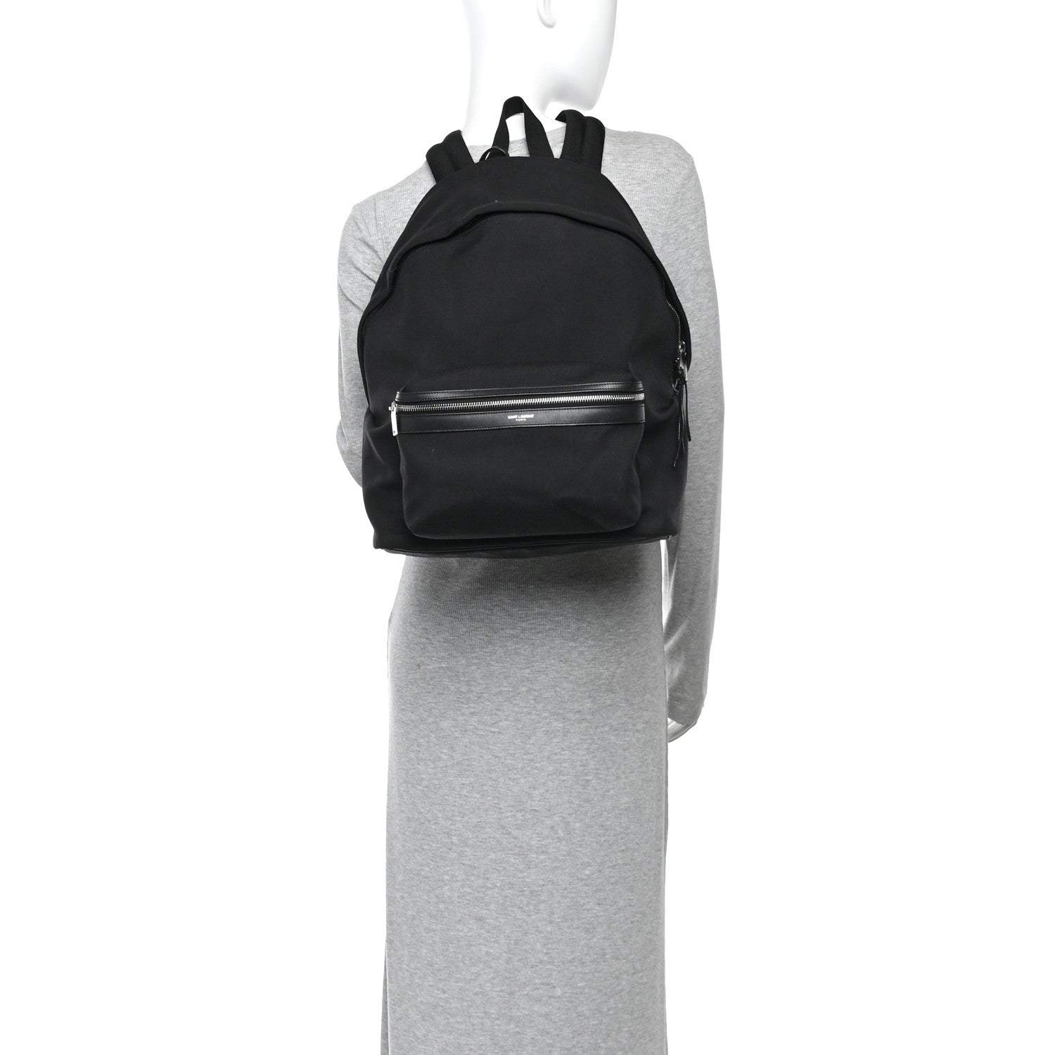 Saint Laurent Canvas City Backpack Black 2 of 11