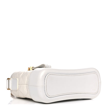 Chanel Aged Calfskin Quilted Small Gabrielle Hobo White 5 of 16