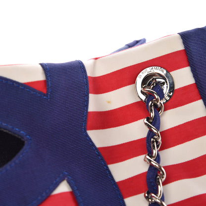 Chanel Striped Canvas CC Shopping Tote Blue Red White 11 of 13