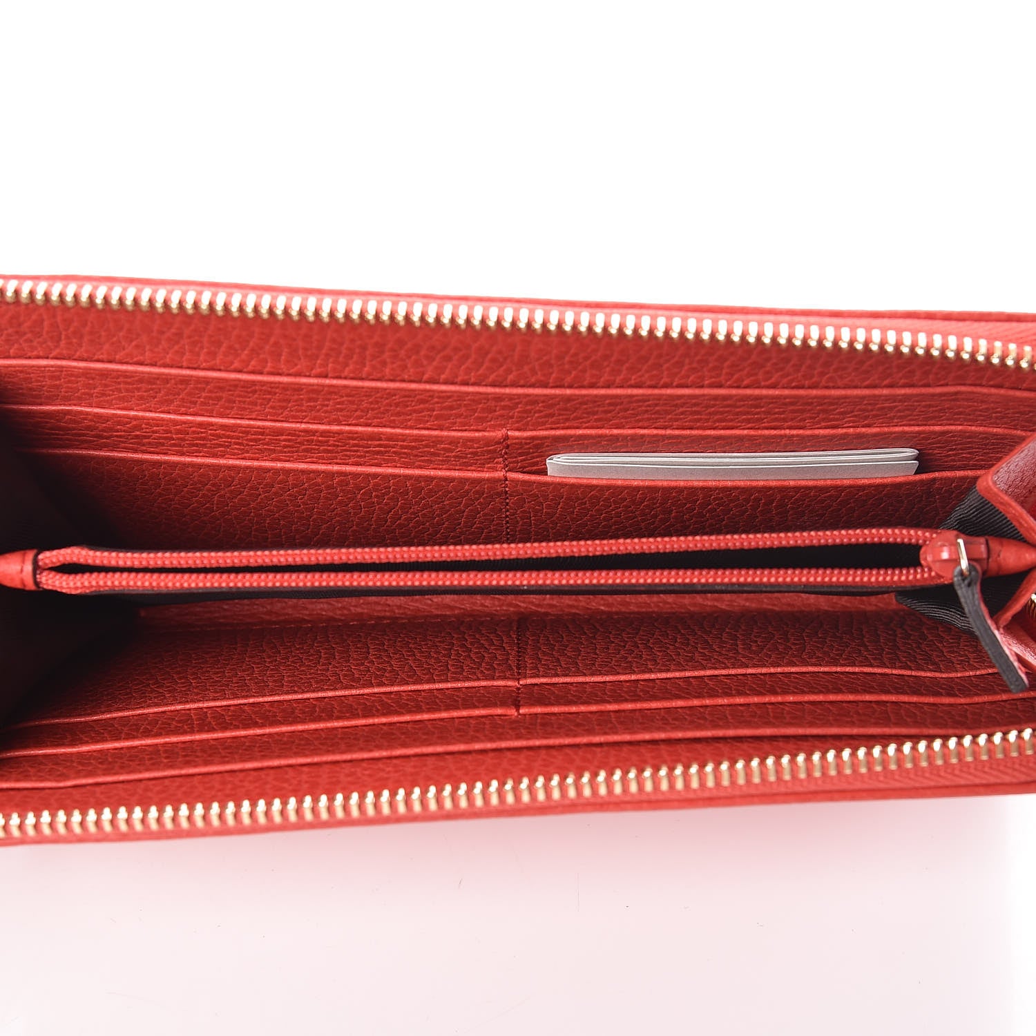 Gucci Pebbled Calfskin Donna Long Wallet Red 5 of 6