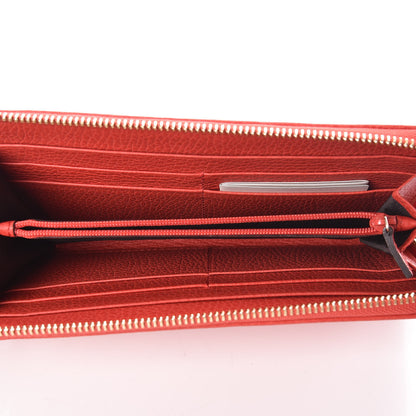 Gucci Pebbled Calfskin Donna Long Wallet Red 5 of 6