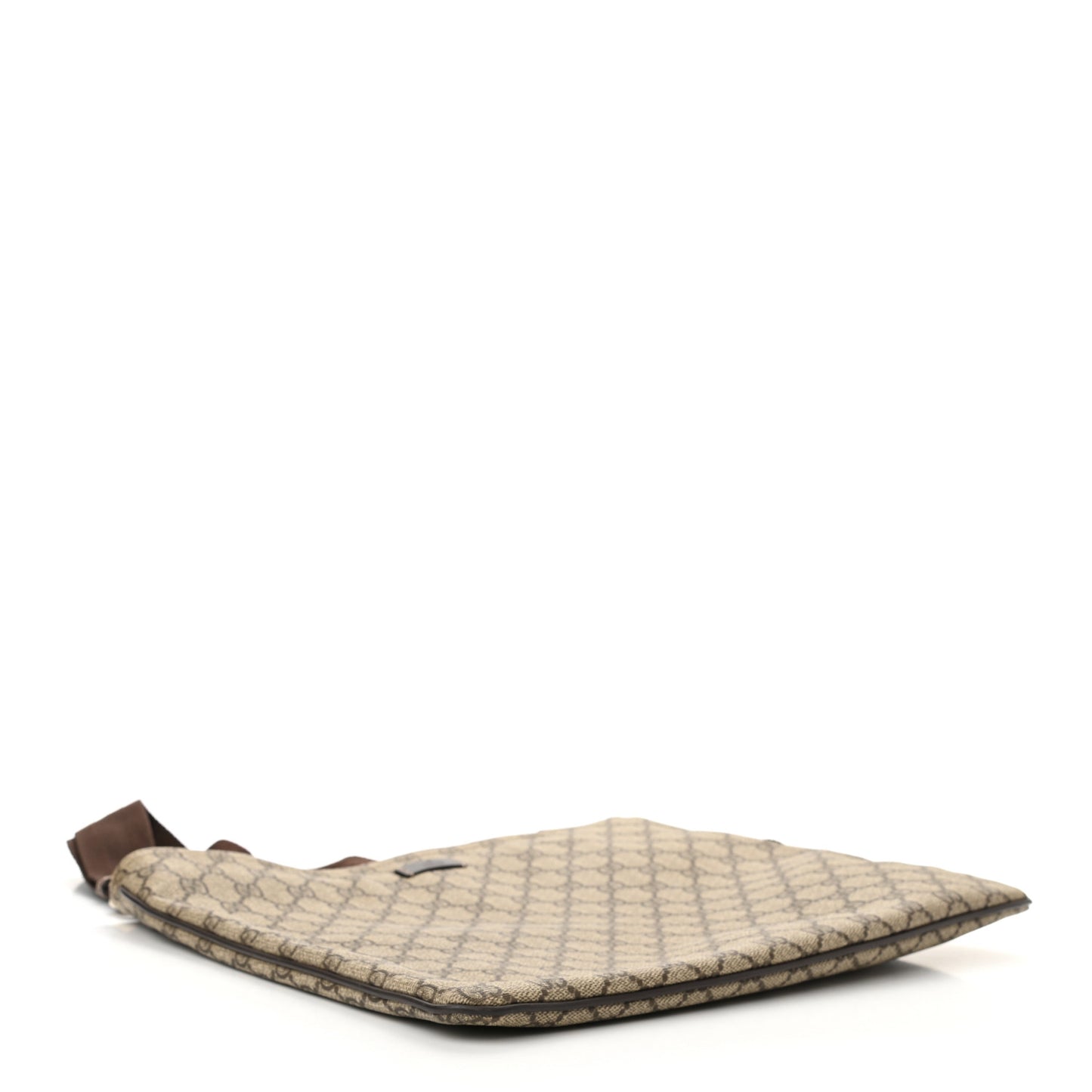 GG Supreme Monogram Medium Flat Messenger Bag Dark Brown