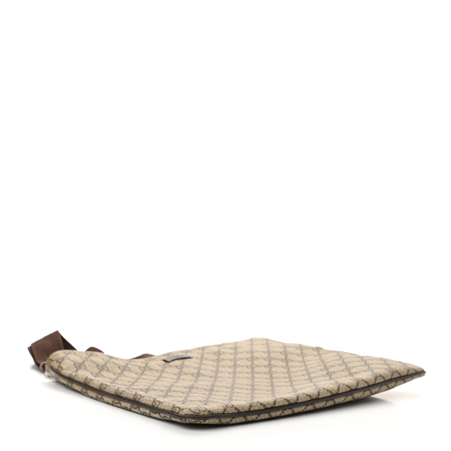 Gucci GG Supreme Monogram Medium Flat Messenger Bag Dark Brown 3 of 12
