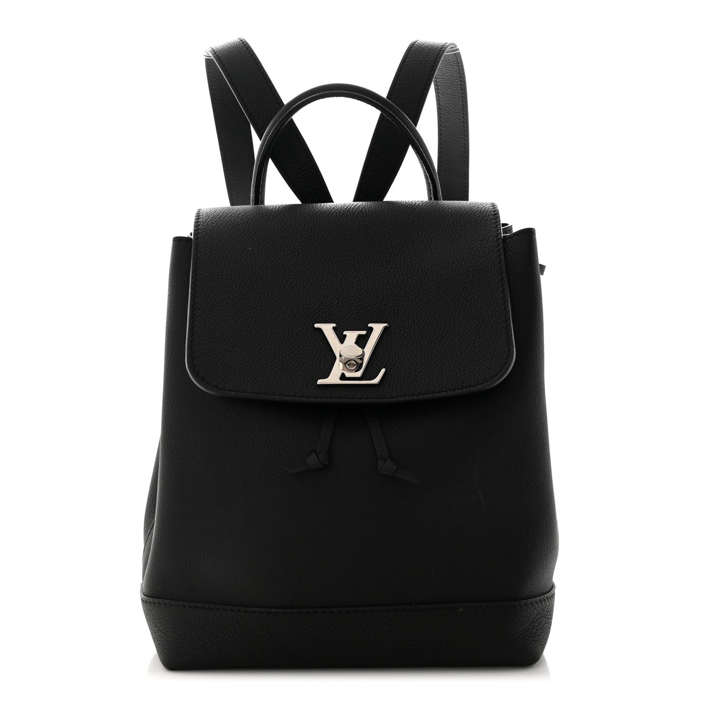 Calfskin Lockme Backpack Black