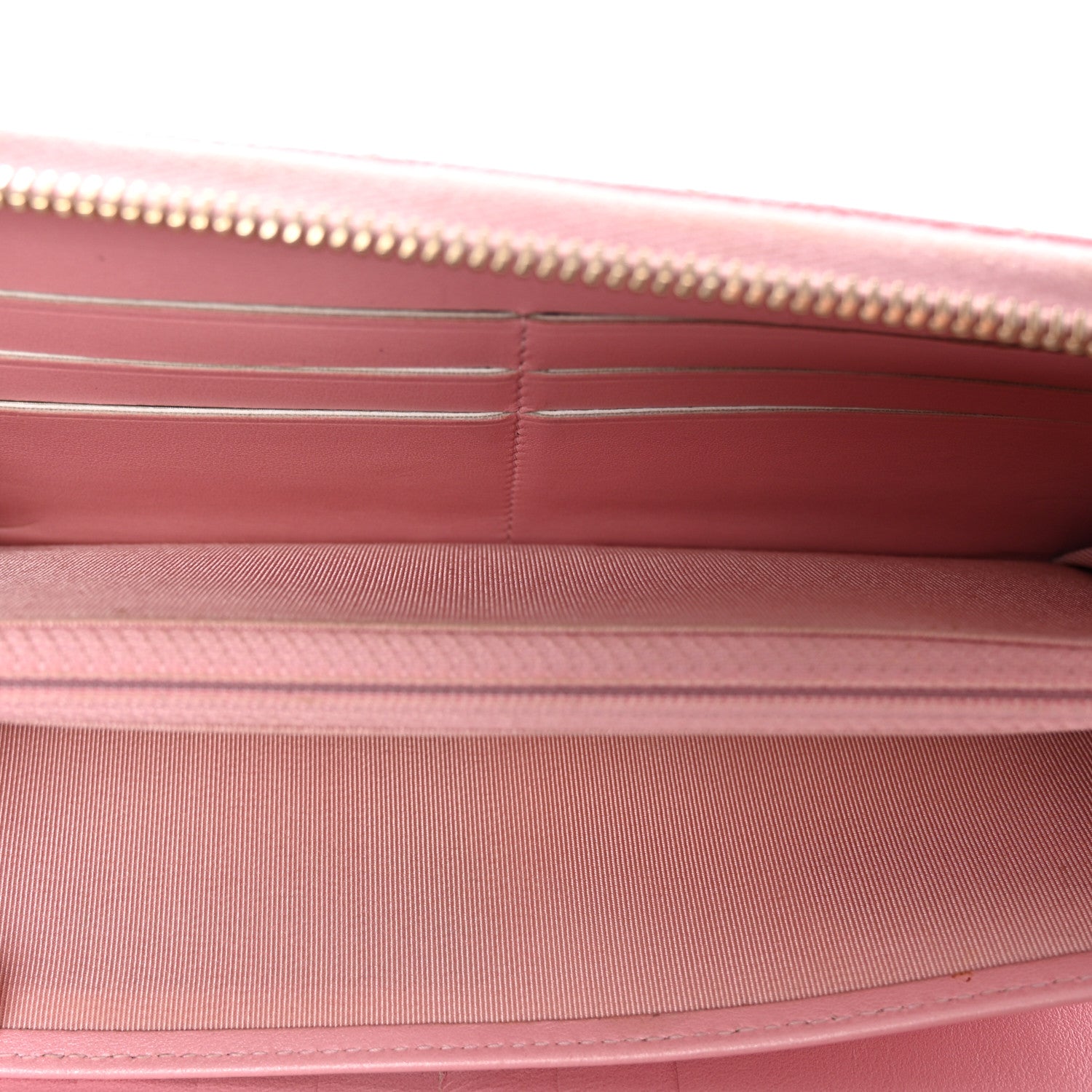 Chanel Iridescent Caviar Quilted Large Zip Around Organizer Wallet Pink 6 of 19