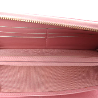 Chanel Iridescent Caviar Quilted Large Zip Around Organizer Wallet Pink 6 of 19