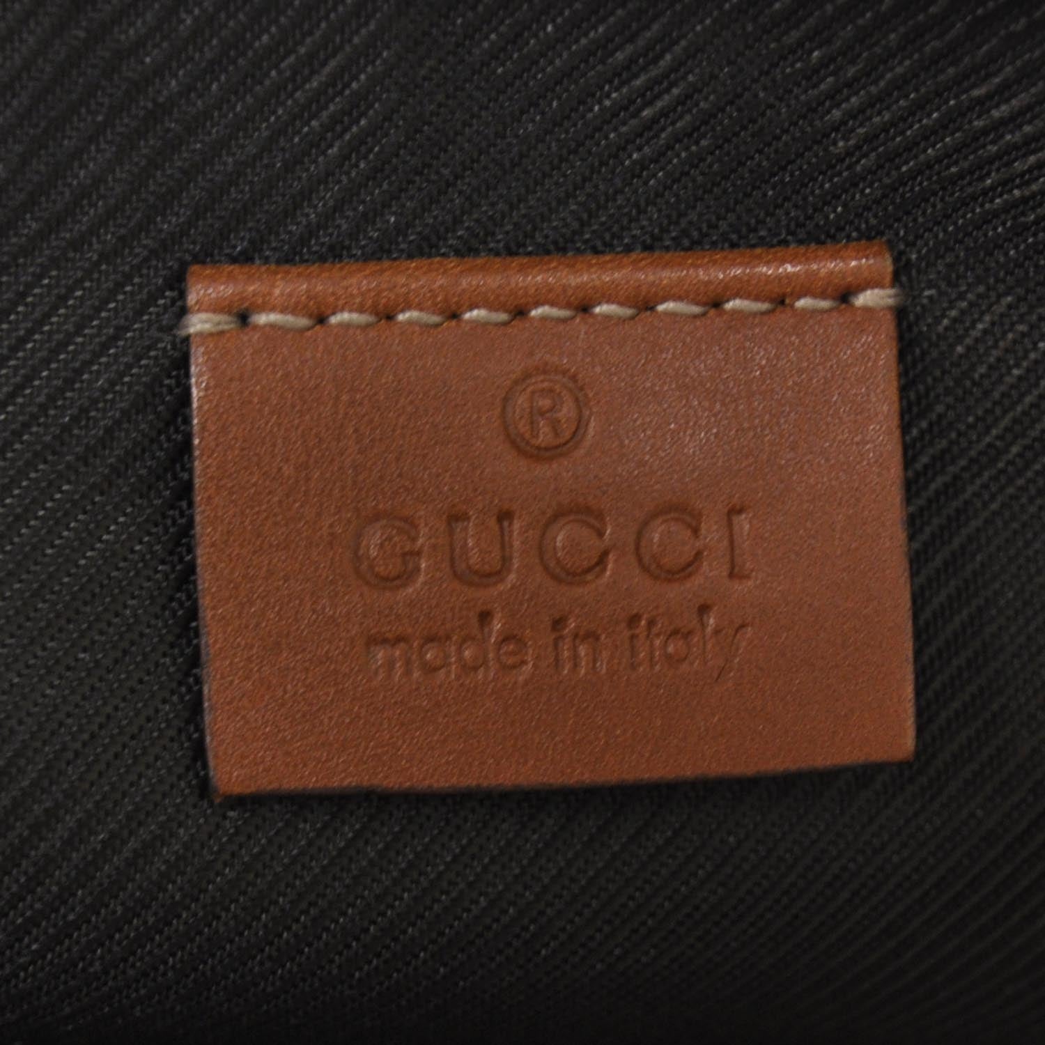 Gucci Nylon Monogram Zip Top Pouch Blue 7 of 8