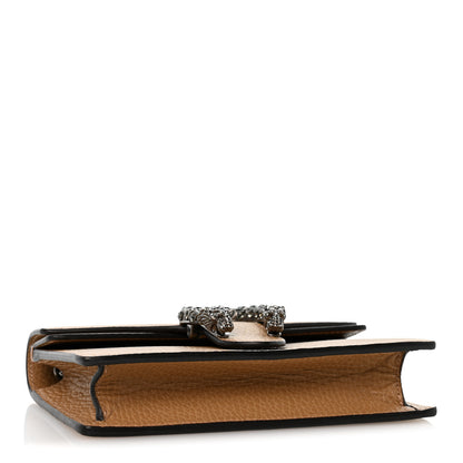 Gucci Dollar Calfskin Crystal Super Mini Dionysus Shoulder Bag Natural Tan Black Diamond 4 of 11
