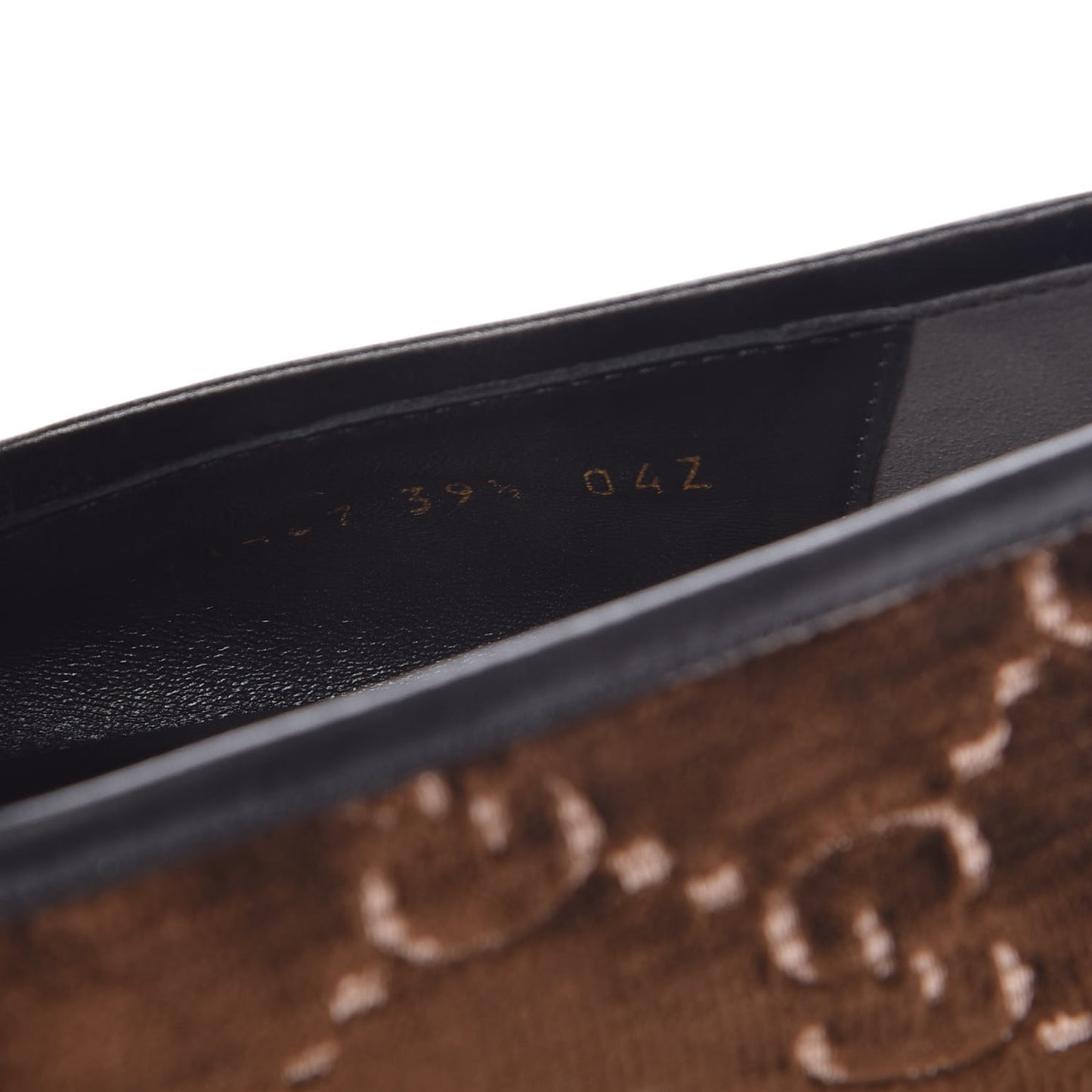 Velvet GG Monogram Horsebit Womens Jordaan Loafers 39.5 Brown Black