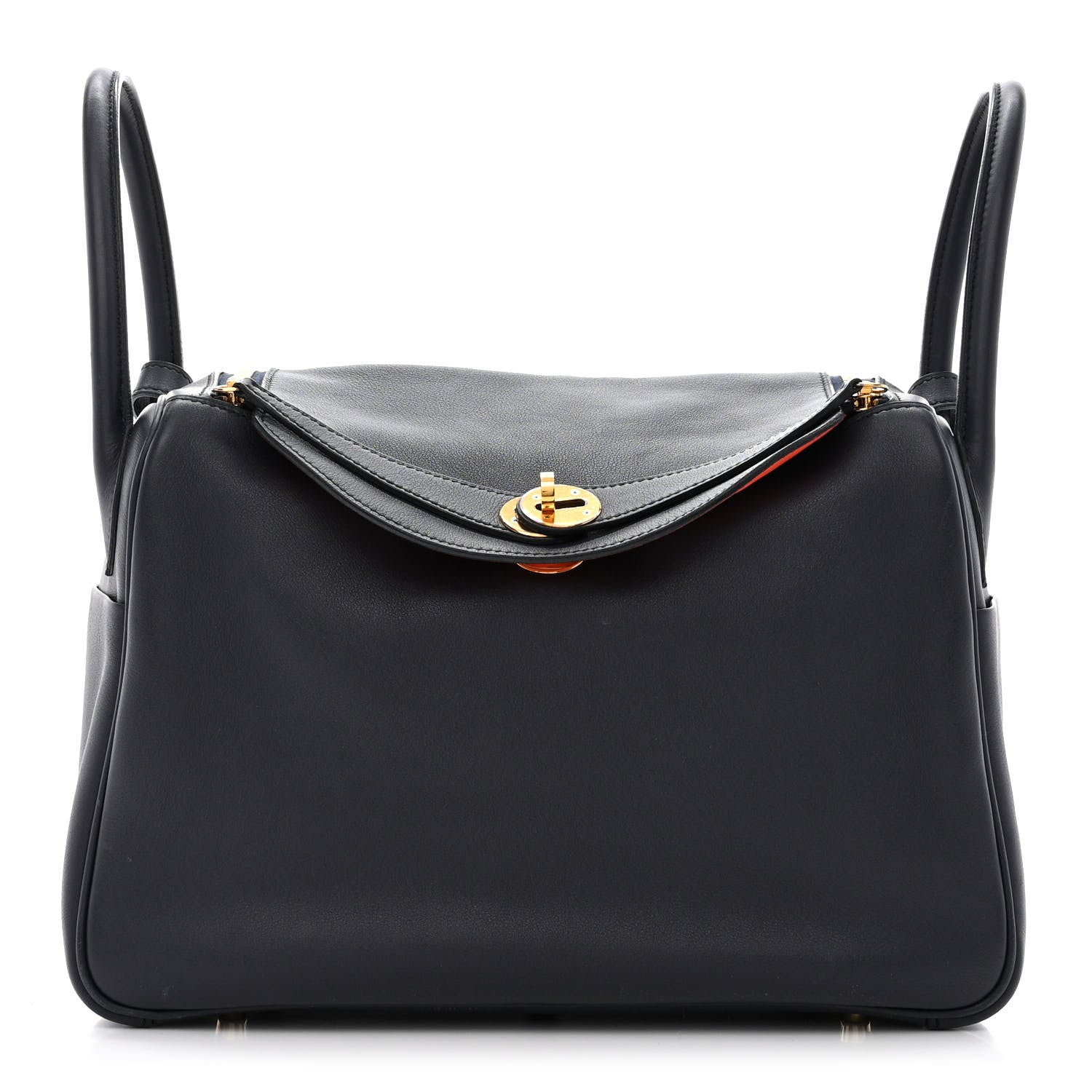 Hermes Swift Verso Lindy 30 Bleu Indigo Orange Poppy 1 of 10