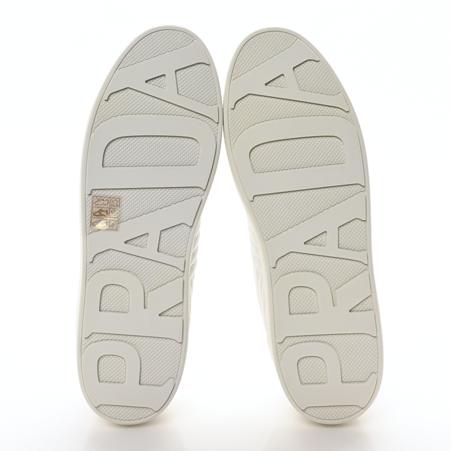 Prada Nappa Diagramme Womens Low Top Sneakers 38.5 White 6 of 8