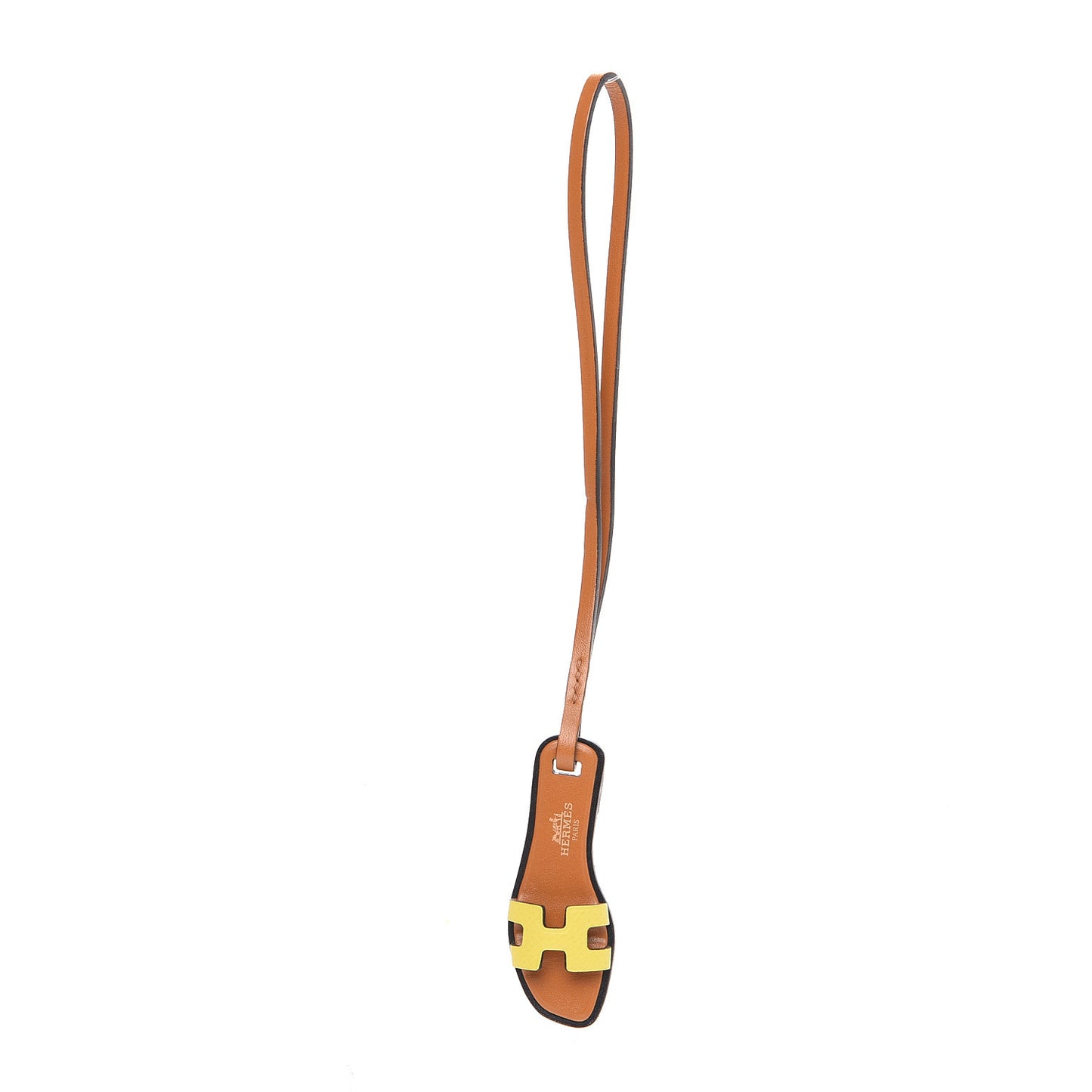Epsom Butler Calfskin Hunter Oran Nano Bag Charm Lime
