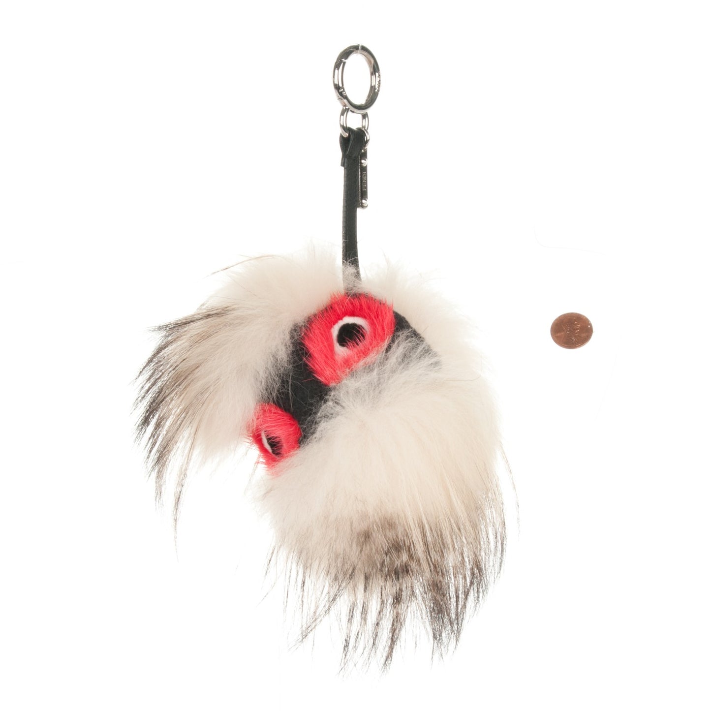 Mink Fox Rabbit Fur Vitello Flamingo Kurioso Monster Bag Bug Charm Beige Multicolor Black