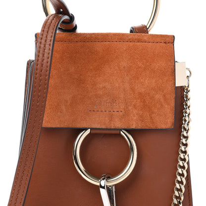 Chloe Suede Calfskin Mini Faye Bracelet Bag Tobacco 10 of 10