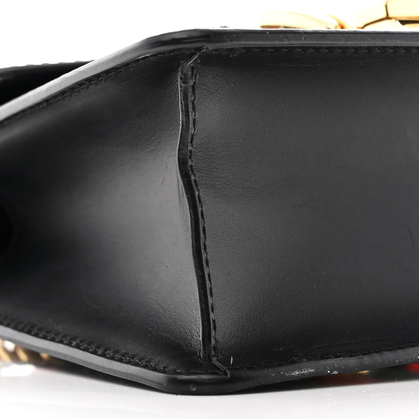 Calfskin Mini Sylvie Chain Shoulder Bag Black