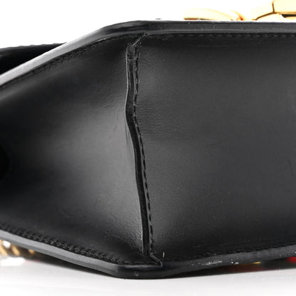 Gucci Calfskin Mini Sylvie Chain Shoulder Bag Black 9 of 10