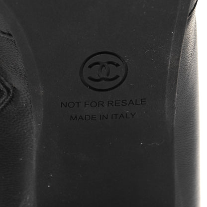 Chanel Stretch Lambskin Cap Toe CC Short Boots 41 Black 7 of 8