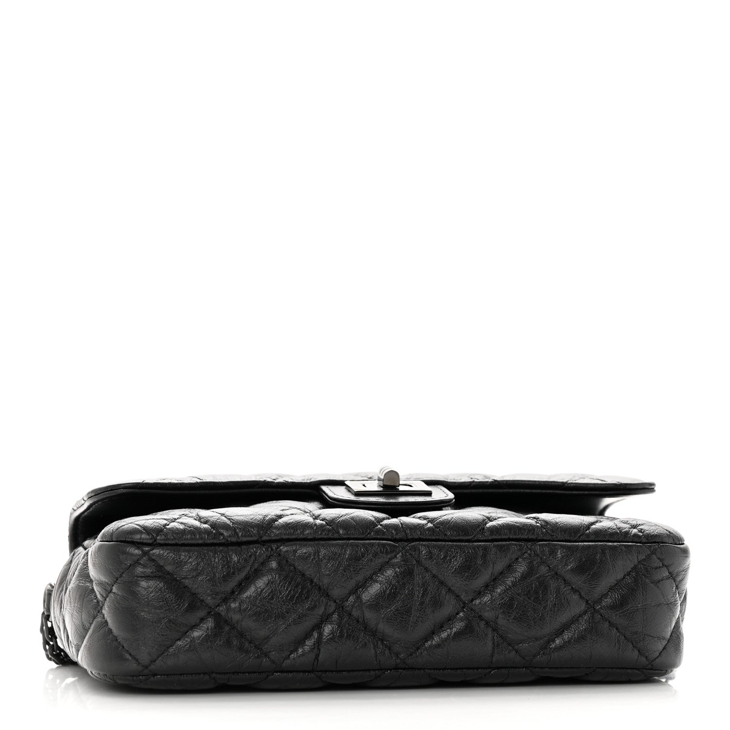 Chanel Aged Calfskin Quilted 2.55 Reissue Phone Holder With Chain So Black 4 of 12