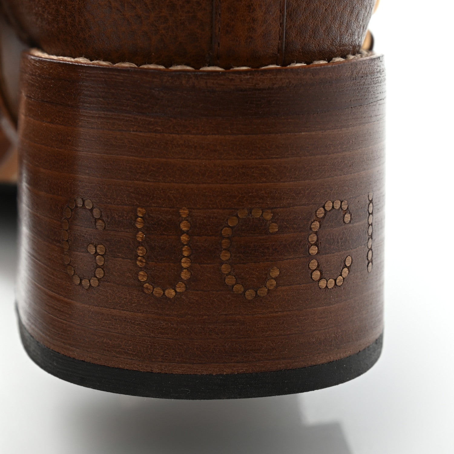 Gucci GG Monogram Calfskin Lola Tall Boots 38 Beige Ruggine Cuir 7 of 15