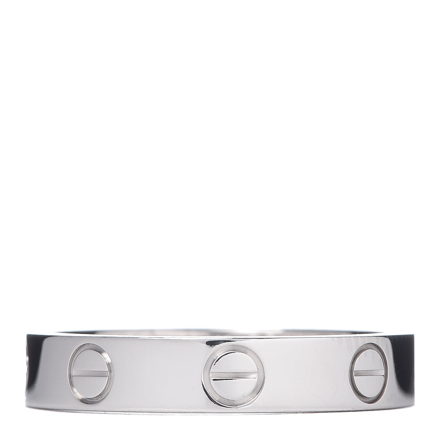 Cartier 18K White Gold 3.5mm LOVE Wedding Band Ring 51 5.75 1 of 4
