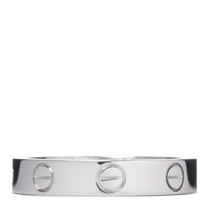 Cartier 18K White Gold 3.5mm LOVE Wedding Band Ring 51 5.75 1 of 4
