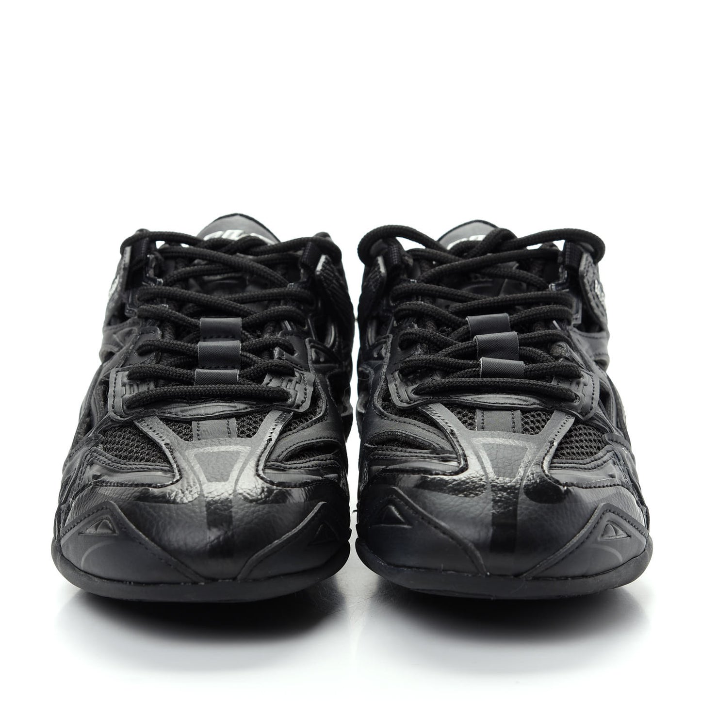 Mesh Rubber Womens Drive Sneakers 37 Black